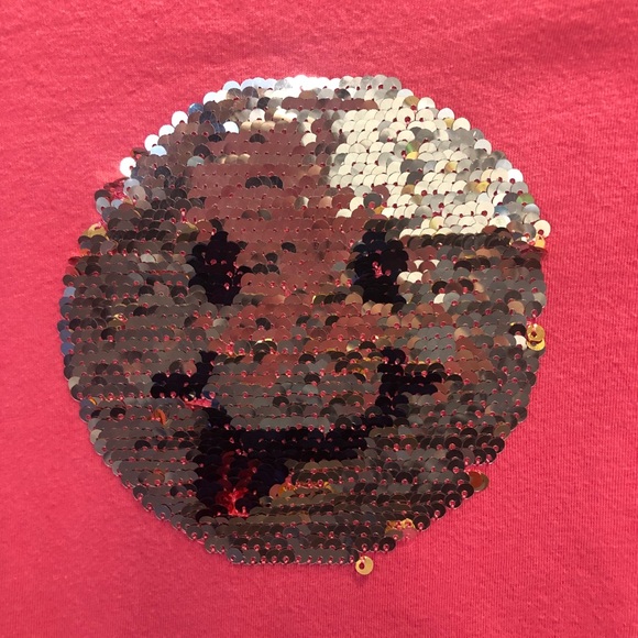 Girls Gymboree pink flip sequin emoji tunic - Picture 3 of 5